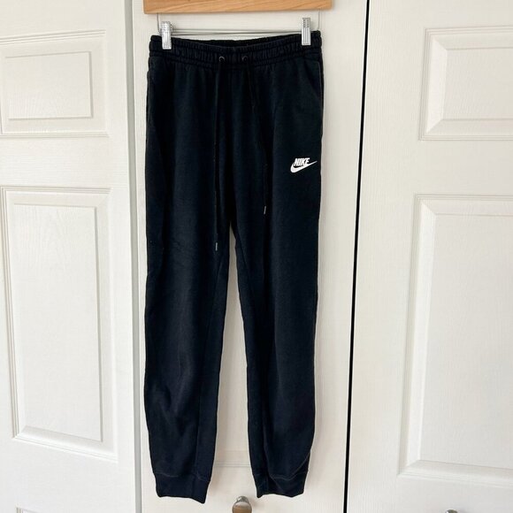 Nike Women’s NSW Club Fleece Joggers Black Size XS Drawstring Waist Sweatpants - Picture 2 of 8